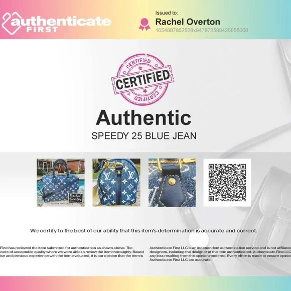 ❌❌ SOLD ❌❌ Monogram Jacquard Denim 25 Speedy Bandouliere Navy Blue - **RARE** - Picture 3 of 16